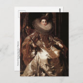 Porträt von Marchesa Pallavicino von Rubens Postca Postkarte (Vorne/Hinten)