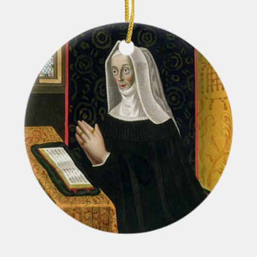 Porträt von Margaret Beaufort, Gräfin von Richmon Keramik Ornament (Vorne)