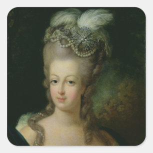 Porträt von Marie-Antoinette Quadratischer Aufkleber