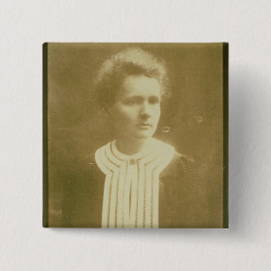 Porträt von Marie Curie Button