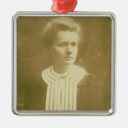 Porträt von Marie Curie Ornament Aus Metall (Vorne)
