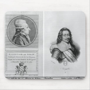 Porträt von Marie Francois Gontier de Biran Mousepad
