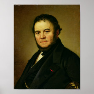 Porträt von Marie Henri Beyle, bekannt als Poster