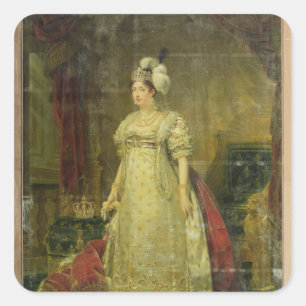 Porträt von Marie-Therese-Charlotte De Frankreich Quadratischer Aufkleber