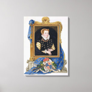 Porträt von Mary-Königin der Schotten (1542-87) Leinwanddruck