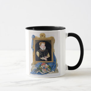 Porträt von Mary-Königin der Schotten (1542-87) Tasse
