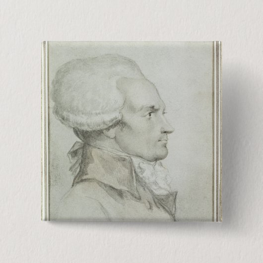 Porträt von Maximilien de Robespierre Button (Vorderseite)