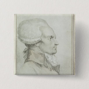 Porträt von Maximilien de Robespierre Button