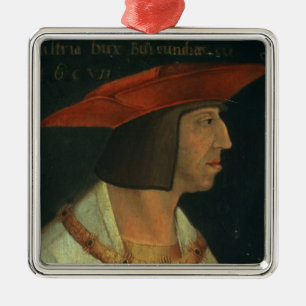 Porträt von Maximillian I Silbernes Ornament