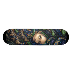 Porträt von Medusa SKATEBOARD-Schlangen-Mythologie Skateboard