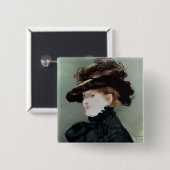 Porträt von Mery Laurent 1882 Button (Vorne & Hinten)