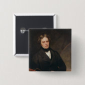 Porträt von Michael Faraday 1841-42 Button (Vorne & Hinten)