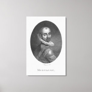 Porträt von Michel de Montaigne Leinwanddruck