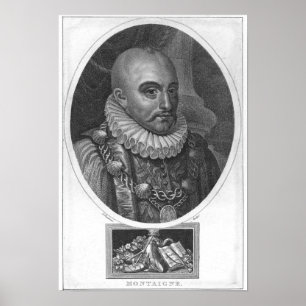 Porträt von Michel de Montaigne Poster