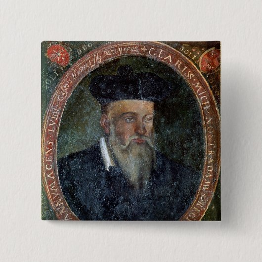 Porträt von Michel de Nostradame Button (Vorderseite)