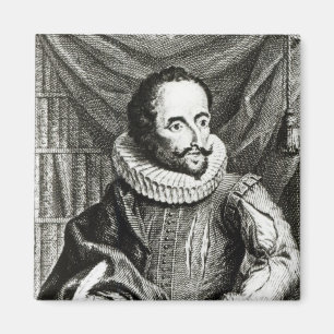 Porträt von Miguel de Cervantes Saavedra Magnet