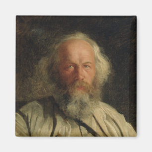 Porträt von Mikhail Alexandrovich Bakunin 1871 Magnet