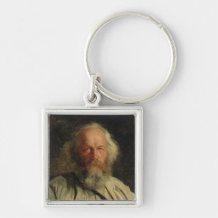 Porträt von Mikhail Alexandrovich Bakunin 1871 Schlüsselanhänger