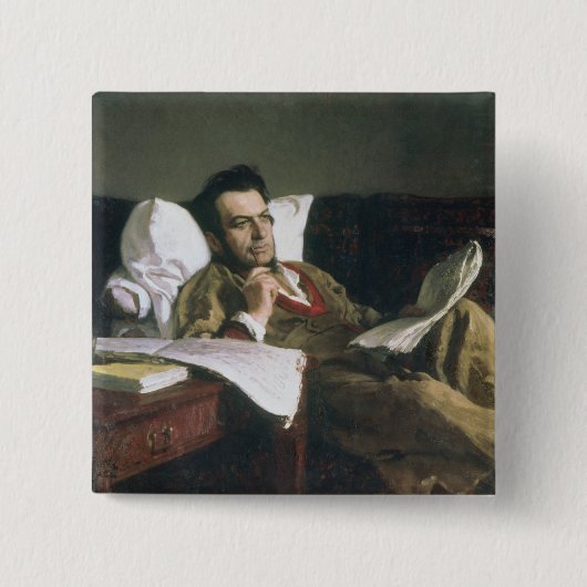 Porträt von Mikhail Glinka Button (Vorderseite)