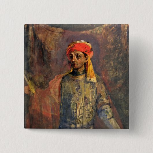 Porträt von Mikhail Kuzmin, 1911-12 Button (Vorderseite)