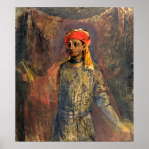 Porträt von Mikhail Kuzmin, 1911-12 Poster