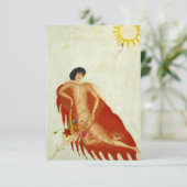 Porträt von mir von Florine Stettheimer Begleitkarte (Stehend Vorderseite)