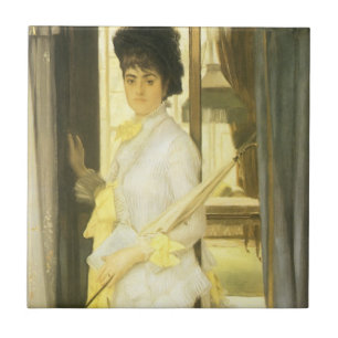 Porträt von Miss Lloyd von Tissot, Vintage-Porträt Fliese