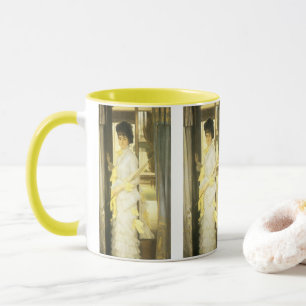 Porträt von Miss Lloyd von Tissot, Vintage Porträt Tasse