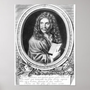 Porträt von Moliere Poster
