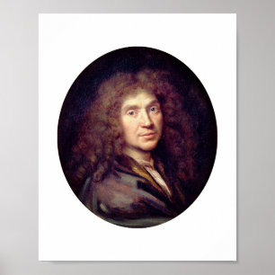 Porträt von Molière von Pierre Mignard (um 1658) Poster