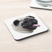 Porträt von Mops-Hund-Foto Untersetzer (Linke Seite)
