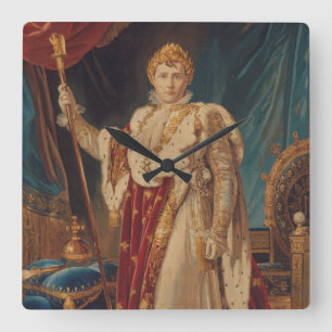 Porträt von Napoleon I   1808-11 Quadratische Wanduhr