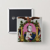 Porträt von Napoleon I im Kampf von Button (Vorne & Hinten)