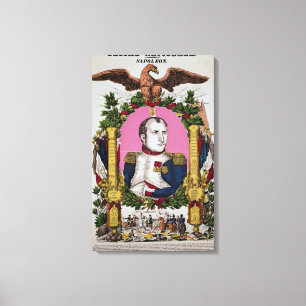 Porträt von Napoleon I im Kampf von Leinwanddruck