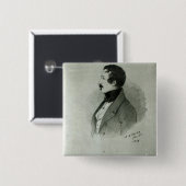 Porträt von Napoleon III als junger Mann, 1839 Button (Vorne & Hinten)