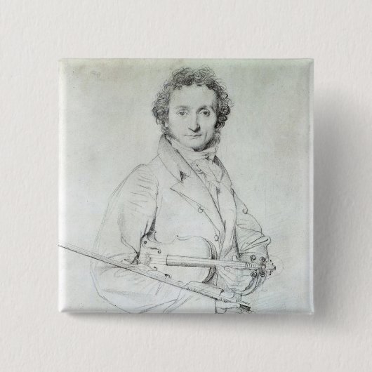 Porträt von Niccolo Paganini 1819 Button (Vorderseite)
