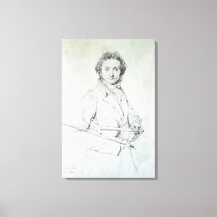 Porträt von Niccolo Paganini 1819 Leinwanddruck