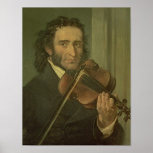 Porträt von Niccolo Paganini Poster