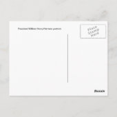 Porträt von Old William Henry Harrison Postkarte (Rückseite)