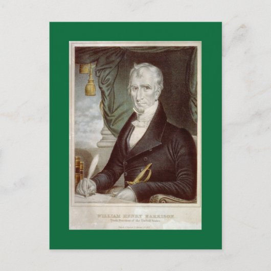 Porträt von Old William Henry Harrison Postkarte (Vorderseite)