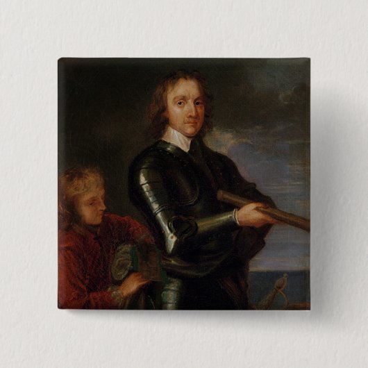 Porträt von Oliver Cromwell Button (Vorderseite)