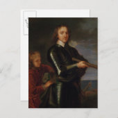 Porträt von Oliver Cromwell Postkarte (Vorne/Hinten)