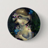 "Porträt von Ophelia" Knopf Button (Vorderseite)
