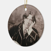 Porträt von Oscar Wilde (1854-1900), 1882 (b/w pho Keramikornament (Links)