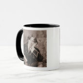 Porträt von Oscar Wilde (1854-1900), 1882 (b/w pho Tasse (Vorderseite Links)