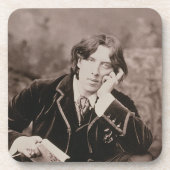 Porträt von Oscar Wilde (1854-1900), 1882 (b/w pho Untersetzer (Vorderseite)