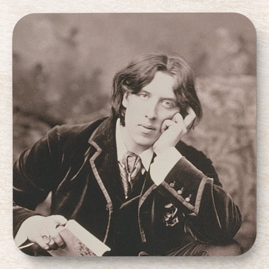 Porträt von Oscar Wilde (1854-1900), 1882 (b/w pho Untersetzer (Vorderseite)