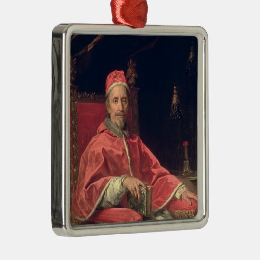 Porträt von Papst Clement IX Silbernes Ornament (Rechts)