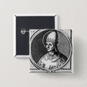 Porträt von Papst Gregory VII Button (Vorne & Hinten)