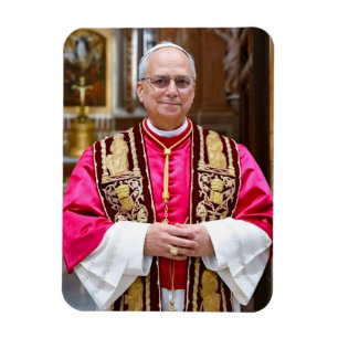 Porträt von Papst Leo XIV Magnet